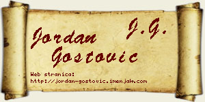 Jordan Gostović vizit kartica